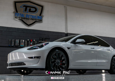 2022 White Tesla Model 3 – PPF & Ceramic Coating
