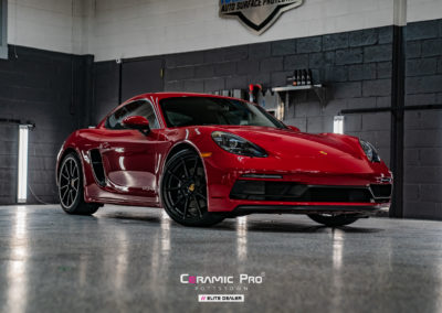 2022 Red Porsche GTS4 with Paint Protection Film installed by Total Detailing