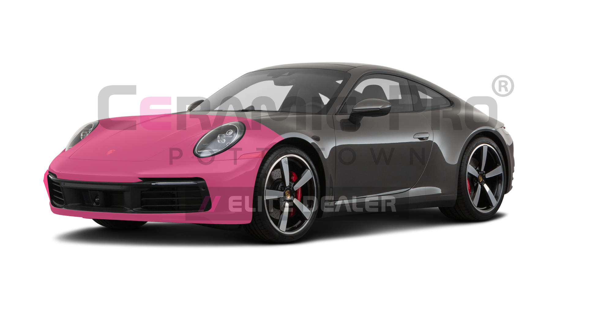 Partial Front Porsche Paint Protection Film