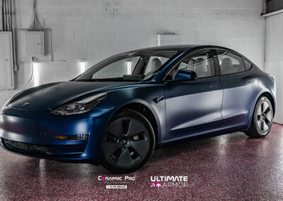 Blue Tesla Model 3 – Full Body MATTE PPF