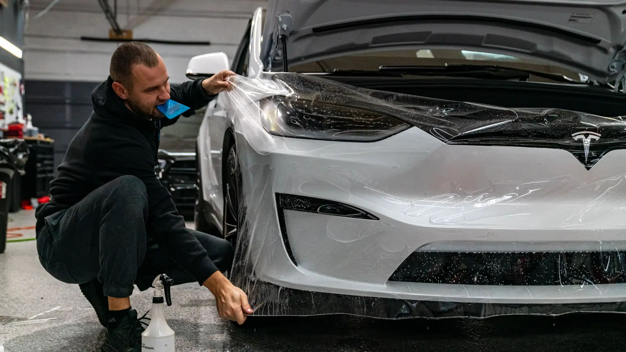 Tesla PPF applied to a Tesla Model X at Total Detailing.
