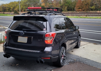 A Subaru Forester with a glossy ceramic coating finish.