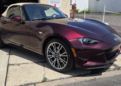 Red/cherry Mazda MX5 Ceramic Coating & PPF